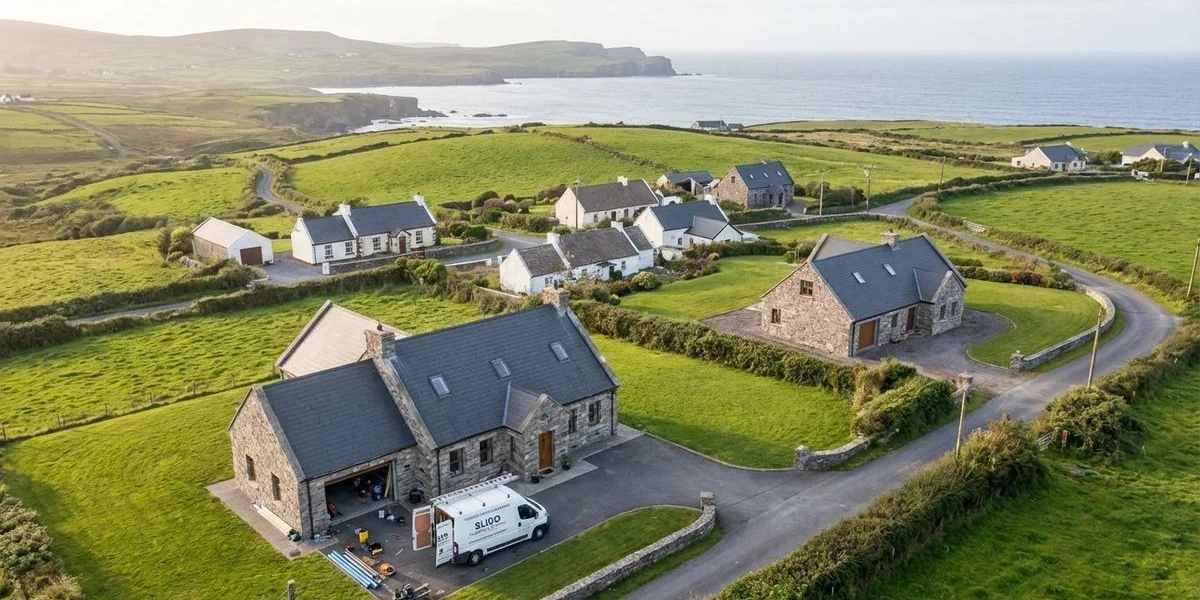 Scenic view of Collooney, County Sligo showing the local area